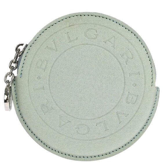 Bvlgari Light Blue Leather Coin Case Wallet LIMEET 166421 - Picture 1 of 7